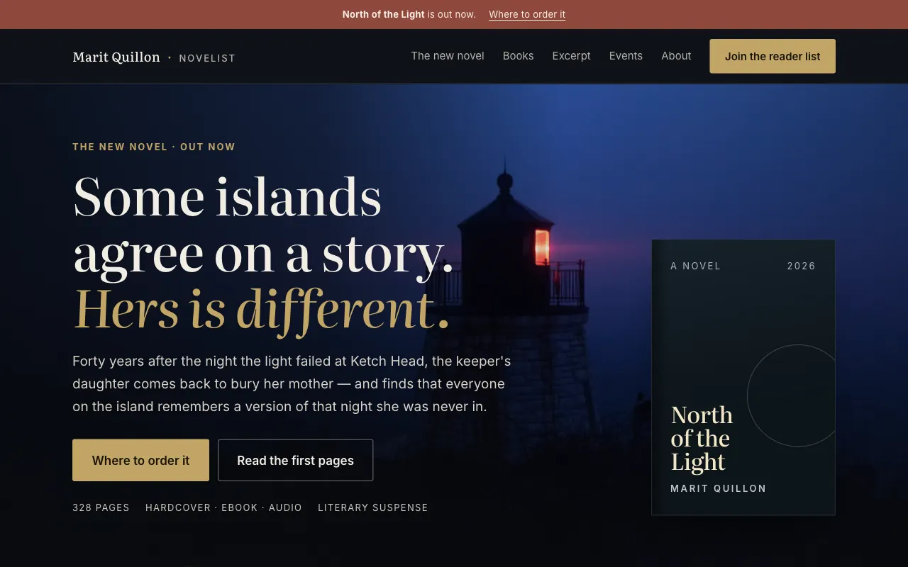 Marit Quillon, author example built on FyneSite